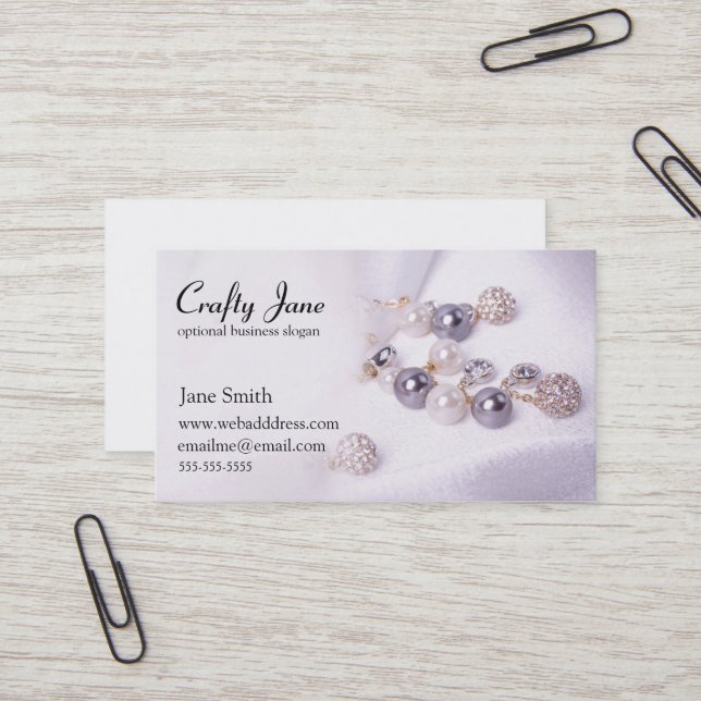 Elegant Jewelry Business Card Design Template Zazzle