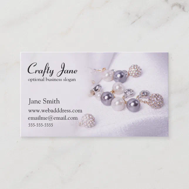 Elegant Jewelry Business Card Design Template Zazzle