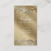 Elegant Jewelry Business Card Leaves Rainbow (Back)
