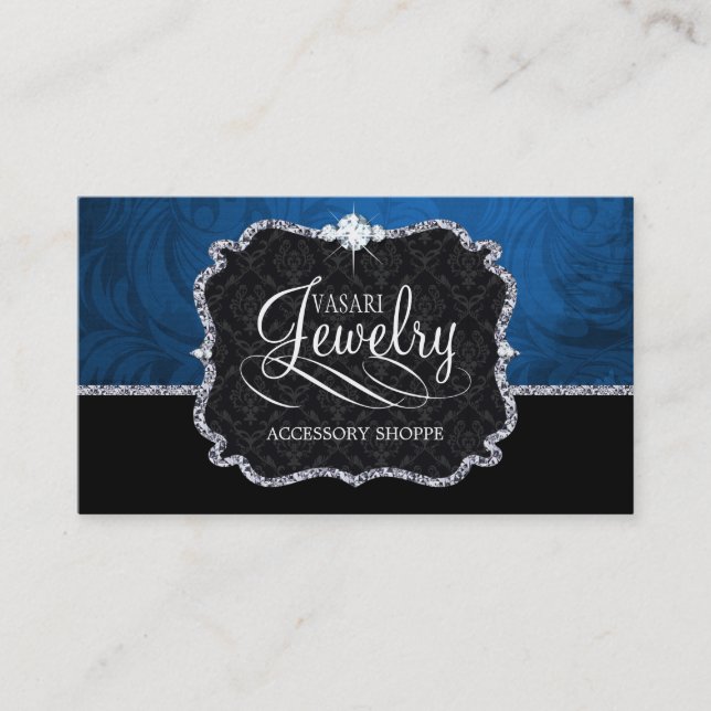 Elegant Jewelry Business Card Template (Front)