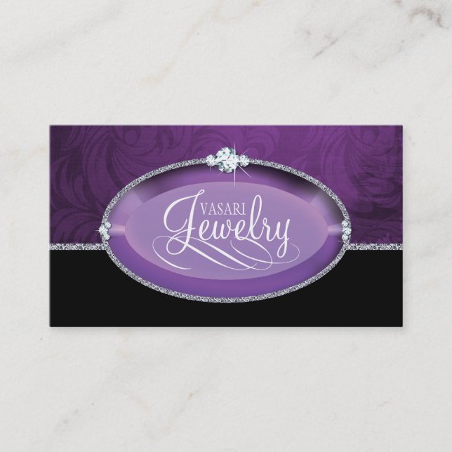 Elegant Jewelry Business Card Template (Front)