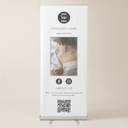 Elegant Jewelry Business Promotional Advertising Retractable Banner