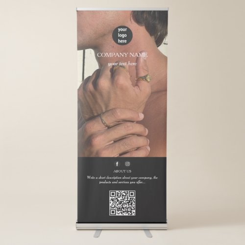 Elegant Jewelry Business Promotional Photography Retractable Banner