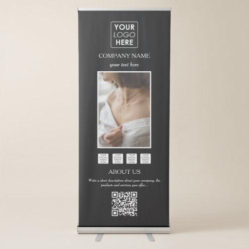 Elegant Jewelry Business Promotional Social Media Retractable Banner
