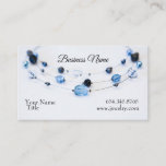 Elegant Jewelry Designer Blue Beads Business Card at Zazzle