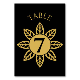 Elegant jewelry inspired frame and flower wedding table number