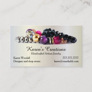 Elegant Jewelry Or Jewellery Designer Maker Business Card by DaisyPrint at Zazzle