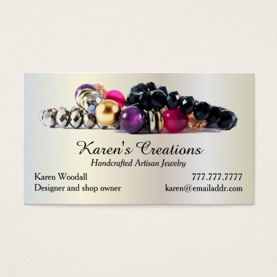 Elegant Jewelry or Jewellery Designer Maker Business Card ...