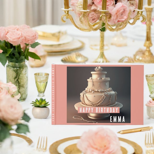 Elegant Jewelry-Themed Birthday Guest Book (Creator Uploaded)