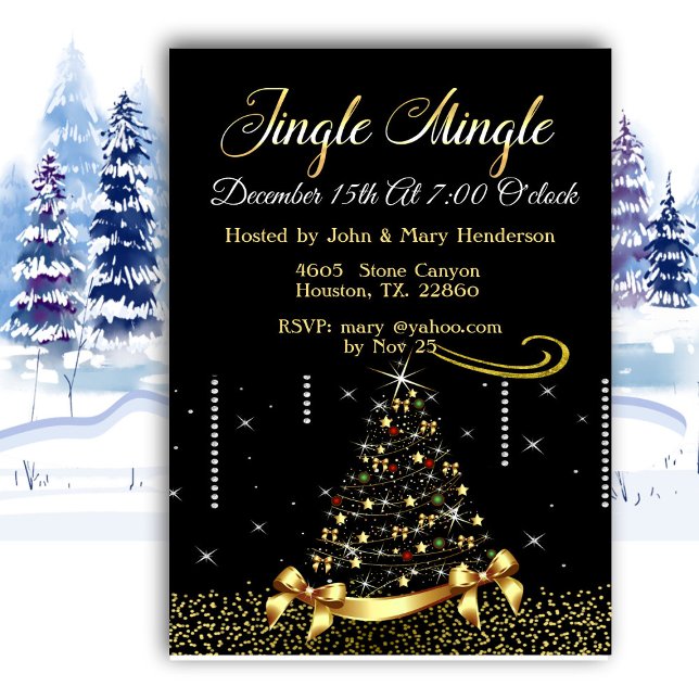 Elegant Jingle Mingle Christmas  Invitation (Creator Uploaded)