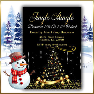 Elegant Jingle Mingle Christmas Invitation