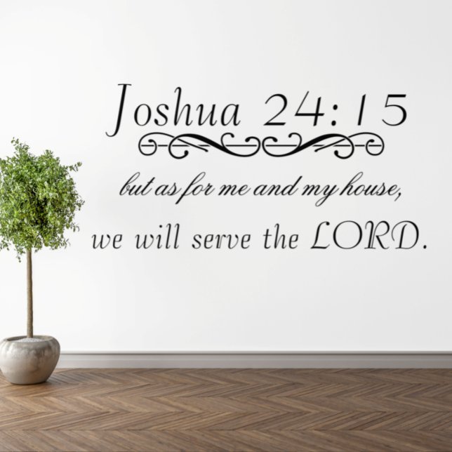 Elegant Joshua 24 Bible Quote Wall Decal (Creator Uploaded)