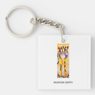 Elegant, Joy and Happy Dance Keychain