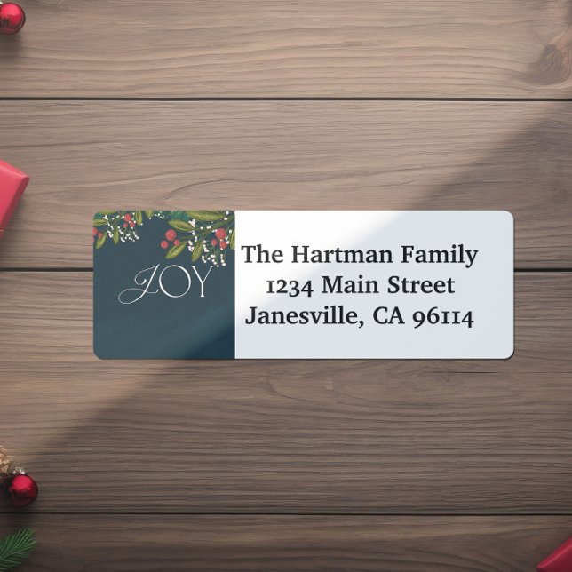 Elegant Joy Christmas Holiday Label (Creator Uploaded)