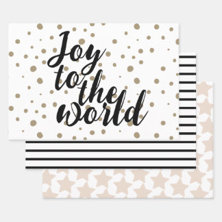 Elegant Joy to the world  Wrapping Paper Sheets