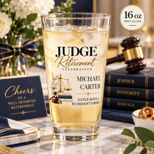 Elegant Judge Retirement Party Celebration Glass