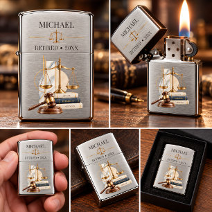 Elegant Judicial Retirement Justice Integrity Gift Zippo Lighter