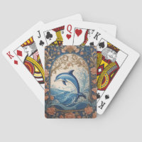 Elegant Jumping Dolphin William Morris Inspired