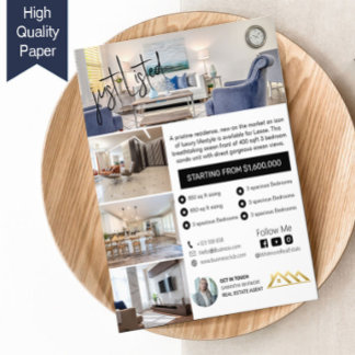 Elegant Just Listed Real Estate Flyer