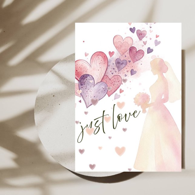 Elegant “Just Love” Wedding-Minimalist Romantic Invitation (Creator Uploaded)
