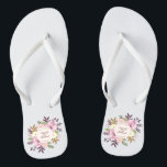 Elegant Just Married Floral Wedding | Flip Flops<br><div class="desc">For further customization,  please click the "Customize" button and use our design tool to modify this template. If the options are available,  you may change text and image by simply clicking on "Edit/Remove Text or Image Here" and add your own. Designed by Freepik.</div>