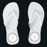 Elegant Just Married Floral Wedding | Flip Flops<br><div class="desc">For further customization,  please click the "Customize" button and use our design tool to modify this template. If the options are available,  you may change text and image by simply clicking on "Edit/Remove Text or Image Here" and add your own. Designed by Freepik.</div>