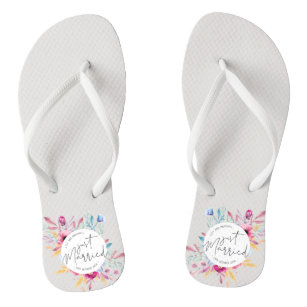 just married flip flops his and hers