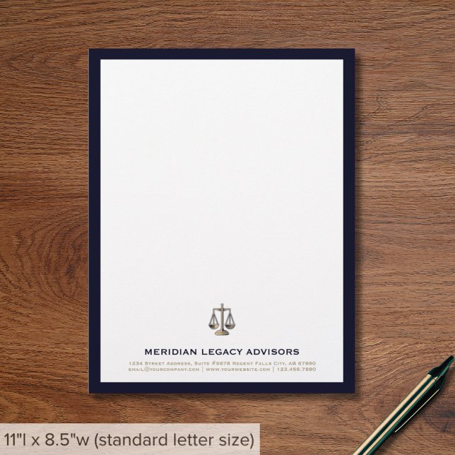 Elegant Justice Scale Logo Letterhead (Creator Uploaded)