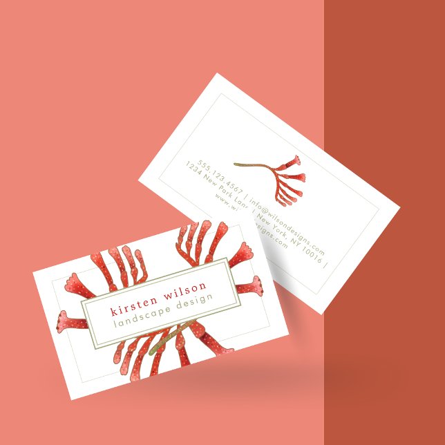 Elegant Kangaroo Paw Flowers - Personalized Business Card (Creator Uploaded)