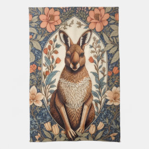 Elegant Kangaroo William Morris Inspired Kitchen Towel