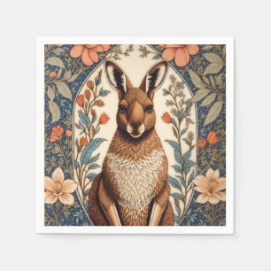 Elegant Kangaroo William Morris Inspired Napkins