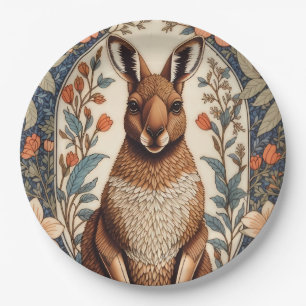 Elegant Kangaroo William Morris Inspired  Paper Plates