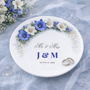 Elegant Keepsake Newlyweds Gift Bride and Groom Trinket Tray