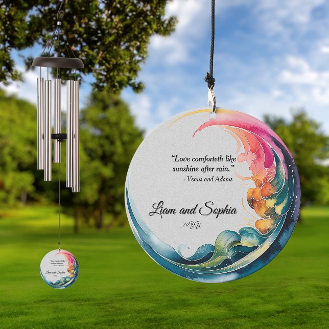 Elegant Keepsake Pink and Blue Wind Chime (Outdoor)