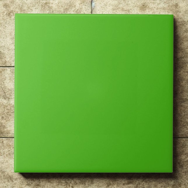Elegant Kelly Green Accent #4cbb17 Ceramic Tile (Creator Uploaded)