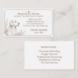 Elegant Kennel Customizable  Business Card