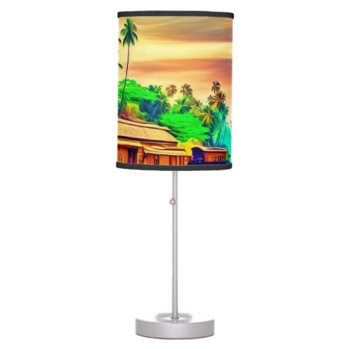 Elegant Kerala natural landscape of coconut trees  Table Lamp