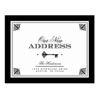 Elegant Key Moving Announcement Postcard
