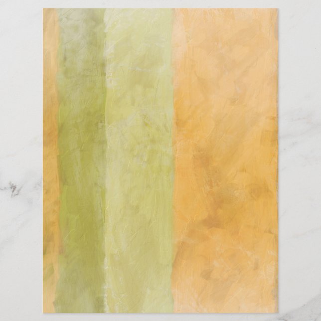 Elegant Khaki Peach Orange Watercolor Pastel  (Front)
