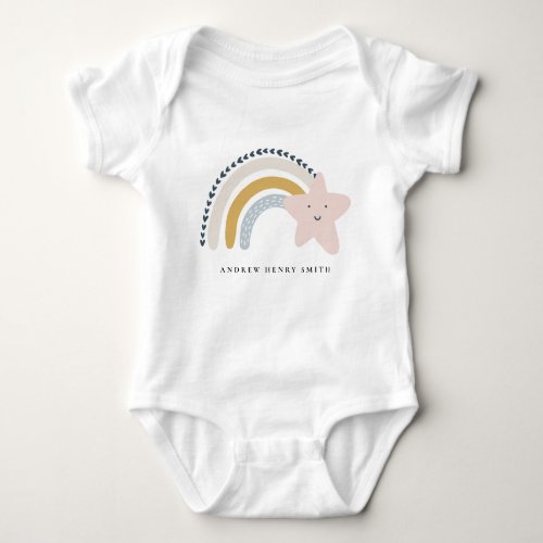 ELEGANT KIDS OCHRE BLUE BLUSH RAINBOW SMILE STAR BABY BODYSUIT