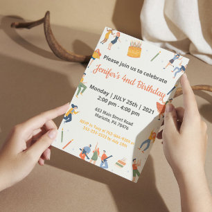 Elegant Kids Theme Birthday Invitation