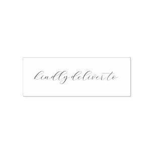 Elegant Kindly Deliver To Wedding Envelope Self-inking Stamp