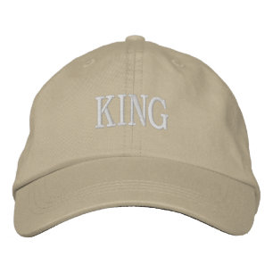 Elegant KING Khaki Adjustable-Hat Perfect Outdoor Embroidered Baseball Cap