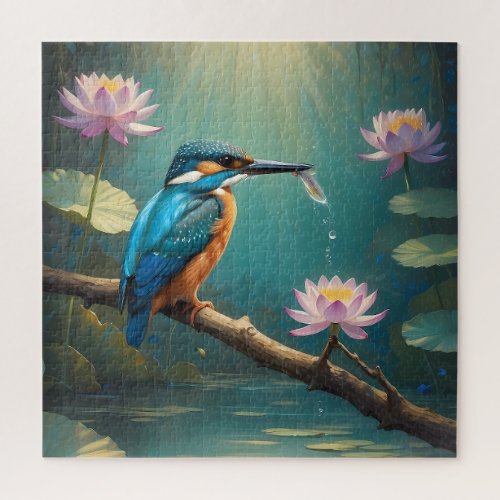 Elegant Kingfisher Bird  Jigsaw Puzzle