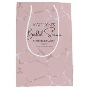 Elegant Kintsugi Pattern Bridal Shower Thank You Medium Gift Bag