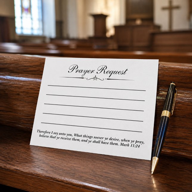 Elegant KJV Prayer Request Card (Creator Uploaded)