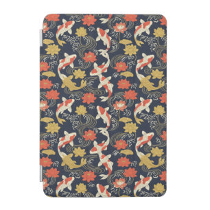 Elegant Koi Fish and Lotus Pattern iPad Mini Cover