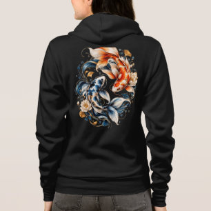 Elegant Koi Fish Circle Art Hoodie