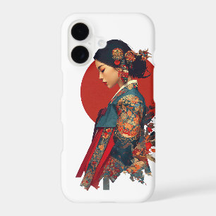 Elegant Korean Woman in Hanbok Portrait Art Canvas iPhone 17 Case