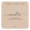Elegant Kraft Minimalist Script Candle Label